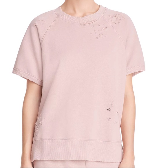 Pistola Raine Distressed French Terry Sweatshirt - Picture 1 of 7